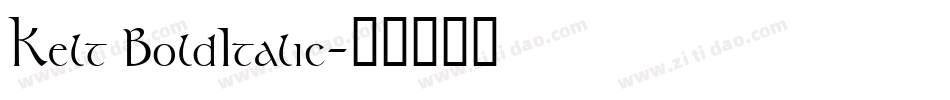 Kelt BoldItalic字体转换